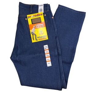 Wrangler Mens Cowboy Cut Original Fit Jeans Dark Wash 36x34